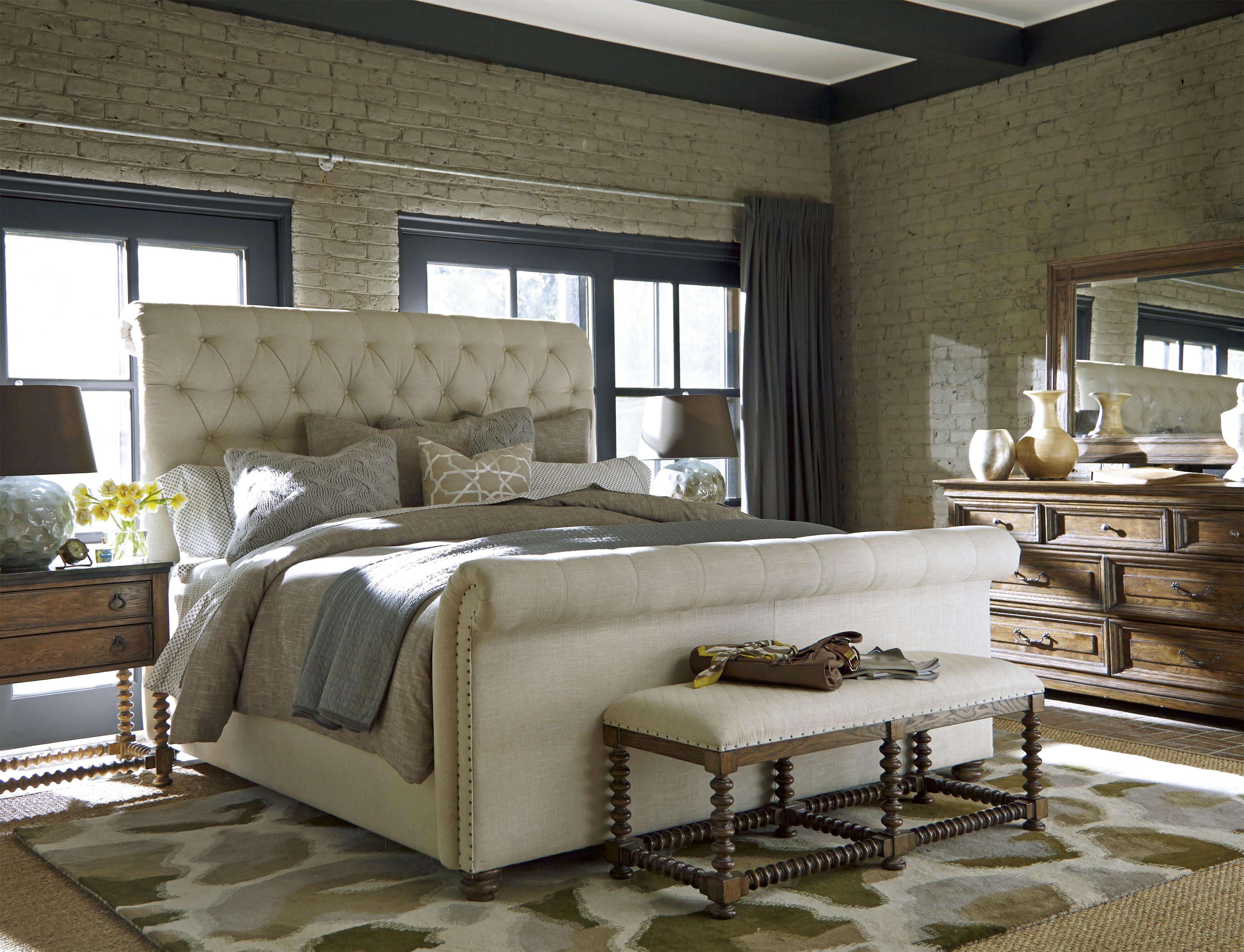 Universal New Bohemian Queen Fairfax Upholstered Bed Belfort